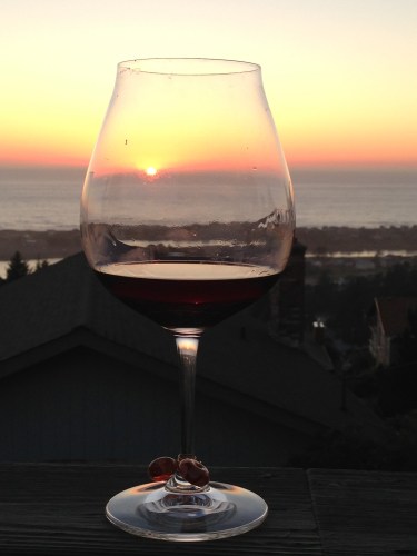 sunset in a glass