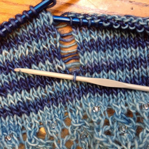 dropped stitch w/ hook