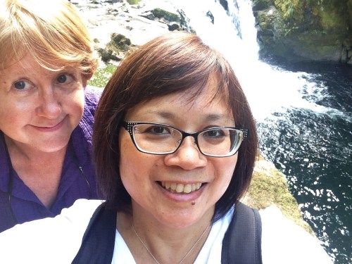 Lower Punchbowl Falls photobomb