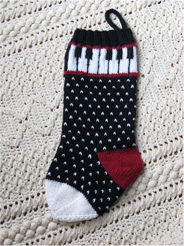 pdxknitterati piano christmas stocking