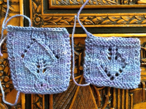 inverted leaf lace knit