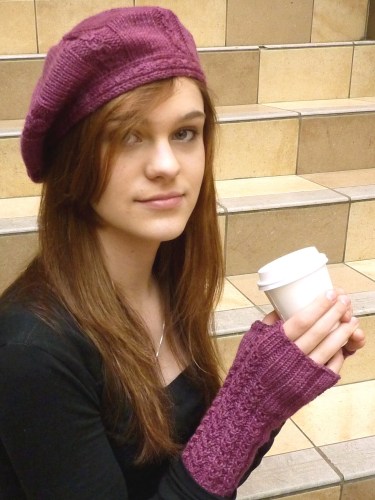 pdxknitterati pointer mitts and hat