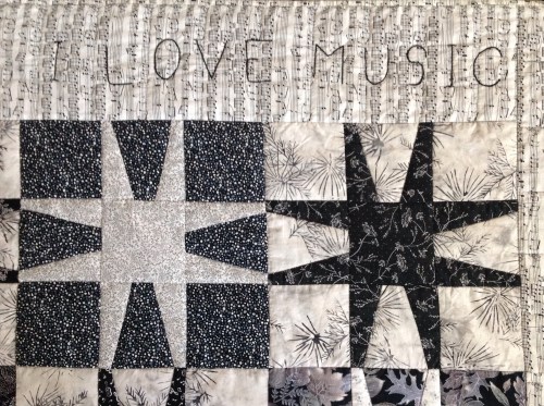 music quilt detail