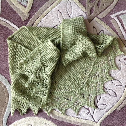pdxknitterati fern shawlette
