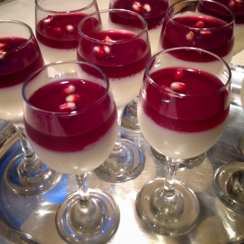 pomegranate panna cotta