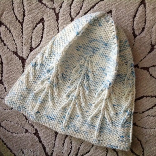 snowy woods hat detail