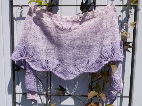 twin leaf shawlette