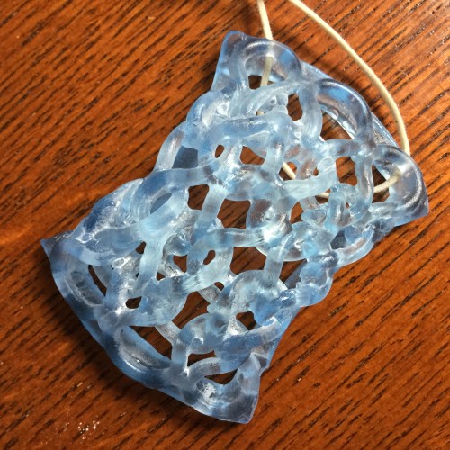 carol milne knitted glass entrelac