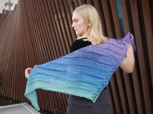 Zephyr Shawlette gradient wingspan