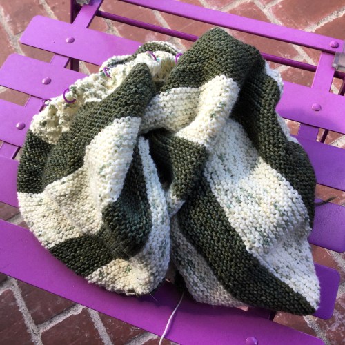 knitted wit cedar and sprinkle