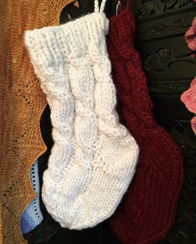 Super cabled Christmas Stocking