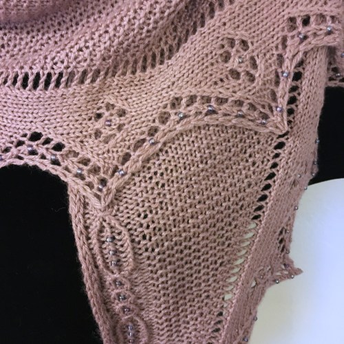 Rain Chain Shawlette bead detail