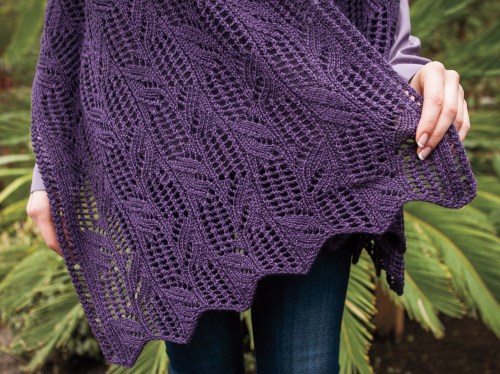 Trellis Vines stole poncho detail