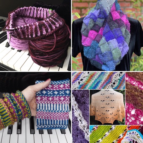 Virtual Knitting Live class collage