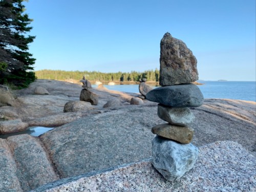 Rock stack at Picnic Rock