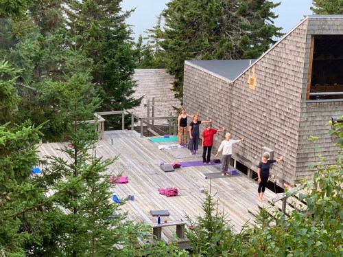 Morning Yoga at Knit Maine