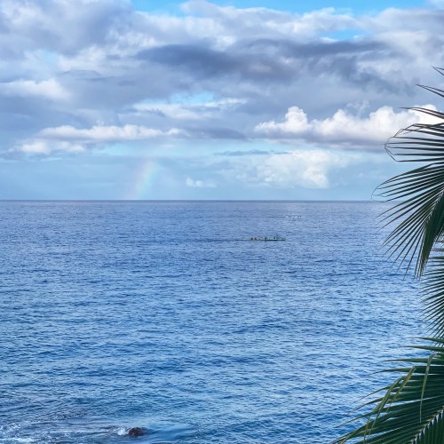 Rainbow over the Pacific Ocean as seen from Keauhou/Kona, Hawaii