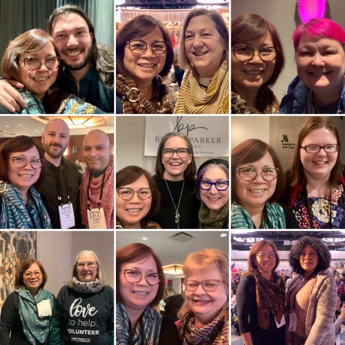 Many smiling knitters at Vogue Knitting Live