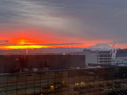 Sunrise with Mount Rainier