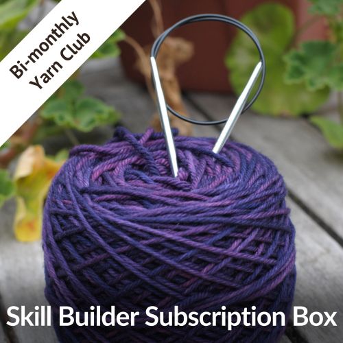 A ball of purple yarn