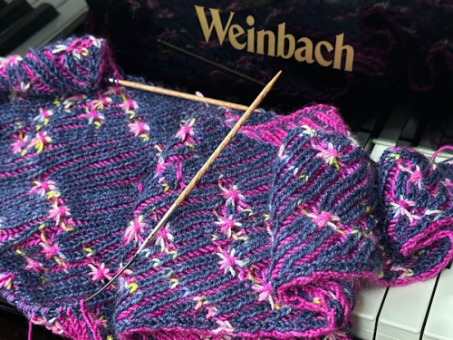 Brioche knitting and assigned pooling