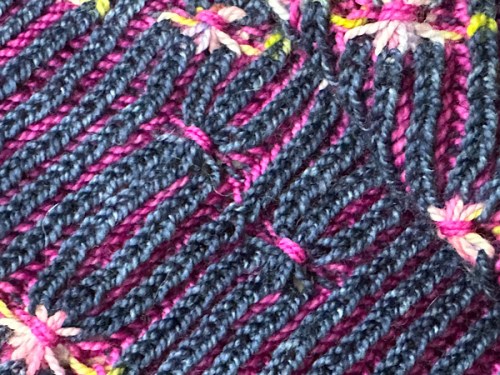 Brioche knitting plus assigned pooling