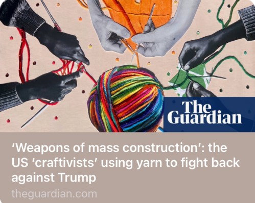 link page for The Guardian article on craftivism