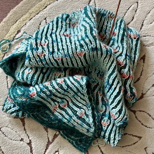 brioche knitting with assigned pooling