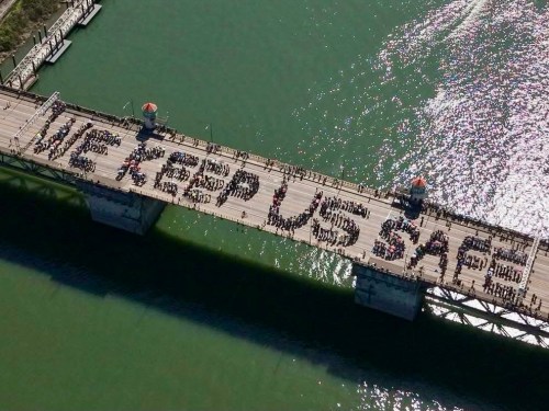 a bridge with words: we keep us safe