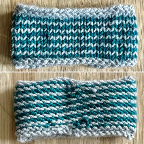 striped stockinette stitch knitting