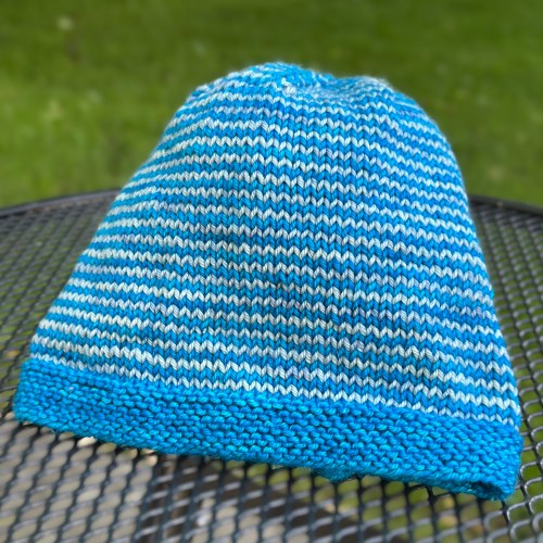 helix knit striped hat