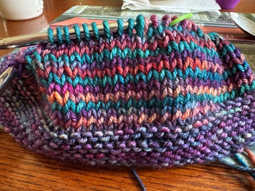 single stripe jogless knitting