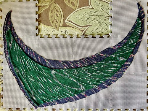 two blocking shawls
