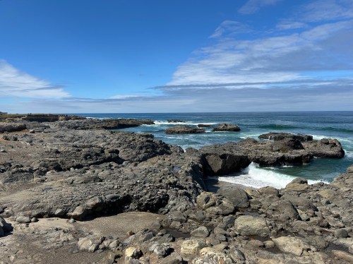 rocky shoreline at Yachats, Oregon