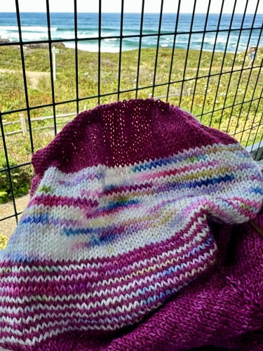 knitting at the oregon coast